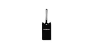 Silicone Luggage Tag with Durable Strap Black Cat