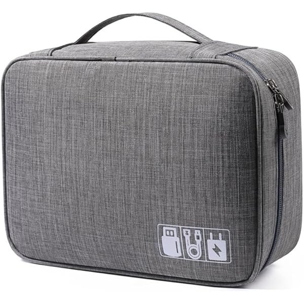 Monster City Hanging Toiletry Bag with Hook Grey