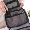 Monster City Hanging Toiletry Bag with Hook Grey