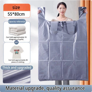 Luggage Storage Bag Large plastic bags with handles various sizes suitable for storing clothes moving houses durable