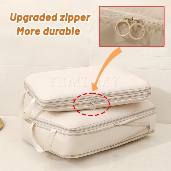 MY Stock 4 Set Compression Packing Cubes Travel Organizer Bags Lightweight Luggage Storage