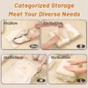 MY Stock 4 Set Compression Packing Cubes Travel Organizer Bags Lightweight Luggage Storage